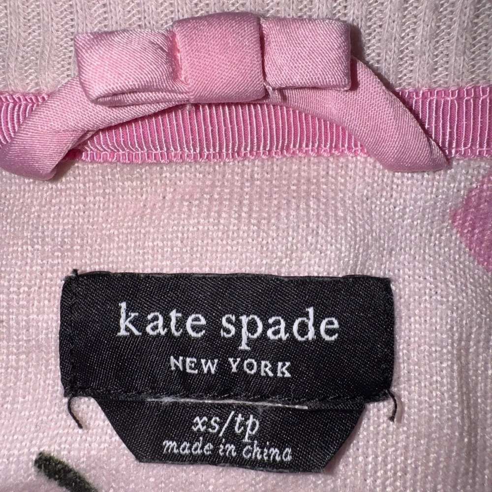 Kate Spade New York Pink Floral Pajama Top XS Long Sleeve Lounge Sleep